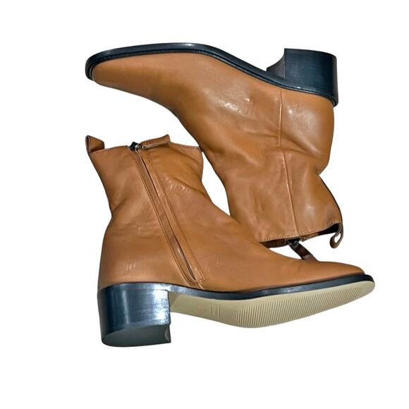 Everlane Women's The City Boot Leather Upper Block Heel Saddle Brown Size 7 NWOB - Picture 6 of 12